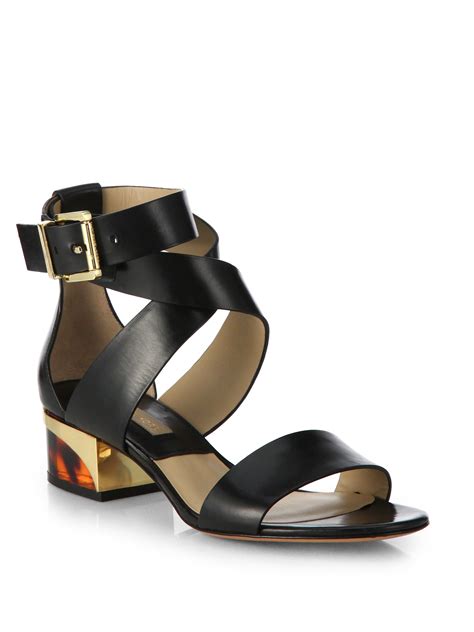 michael kors leather sandals